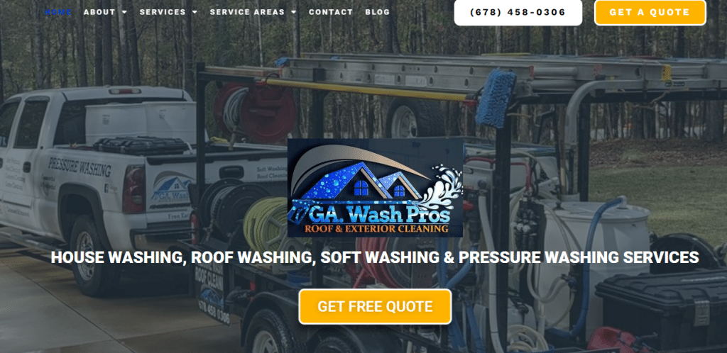 ga wash pros website design