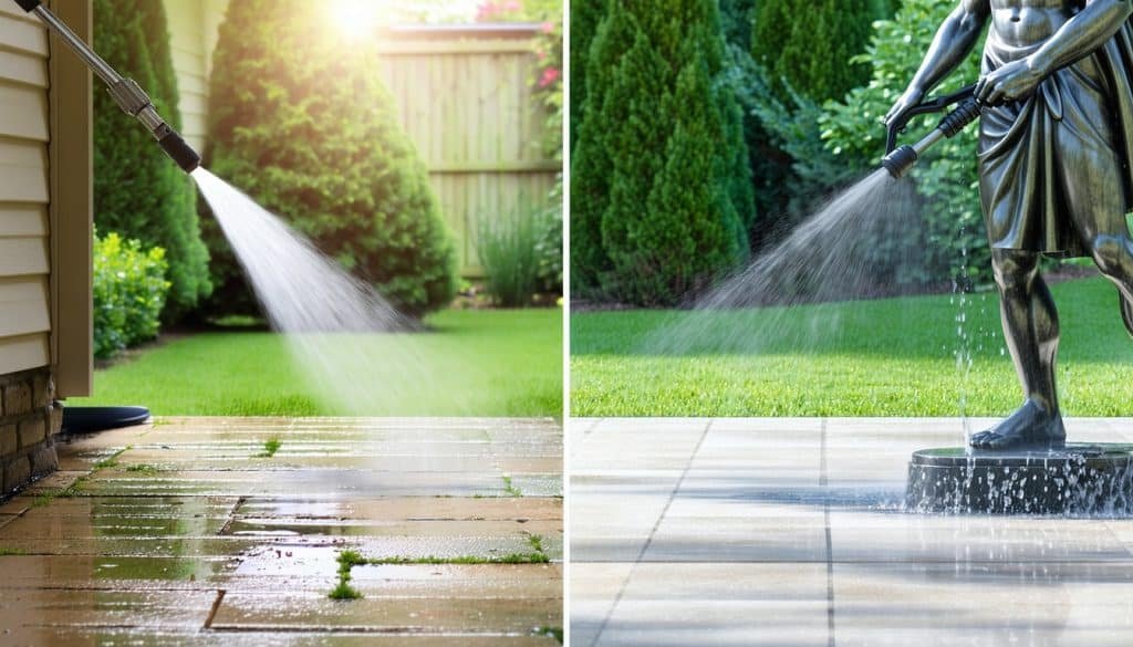 soft washing vs pressure washing